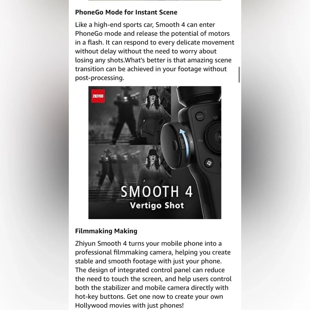 ZHIYUN smooth 4-handheld gimbal
